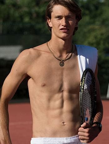 alexander zverev nude|Shirtless Zverev makes the most of the suite life 